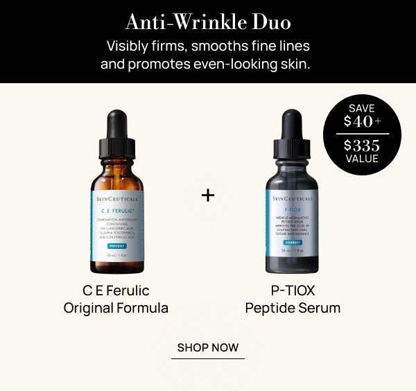 SkinCeuticals Anti-Wrinkle Duo: C E Ferulic & P-TIOX (Worth $335.00)