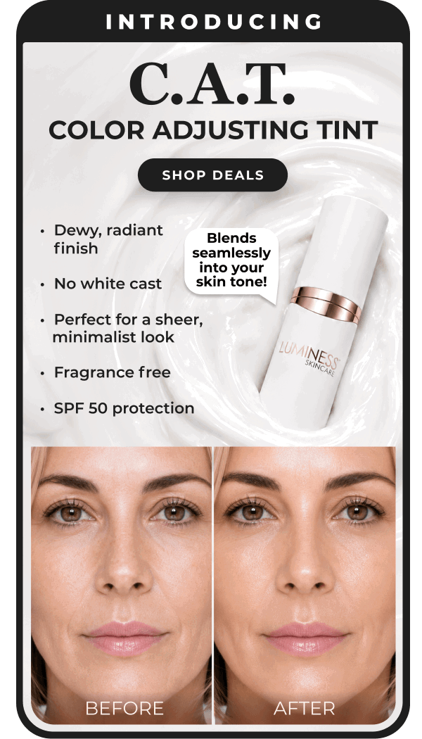 INTRODUCING COLOR ADJUSTING TINTED MOISTURIZER SPF KIT: Dewy, radiant finish. No white cast. Perfect for sheer, minimalist look. Fragrance free. SPF 50 protection.