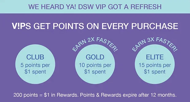 WE HEARD YA! DSW VIP GOT A REFRESH