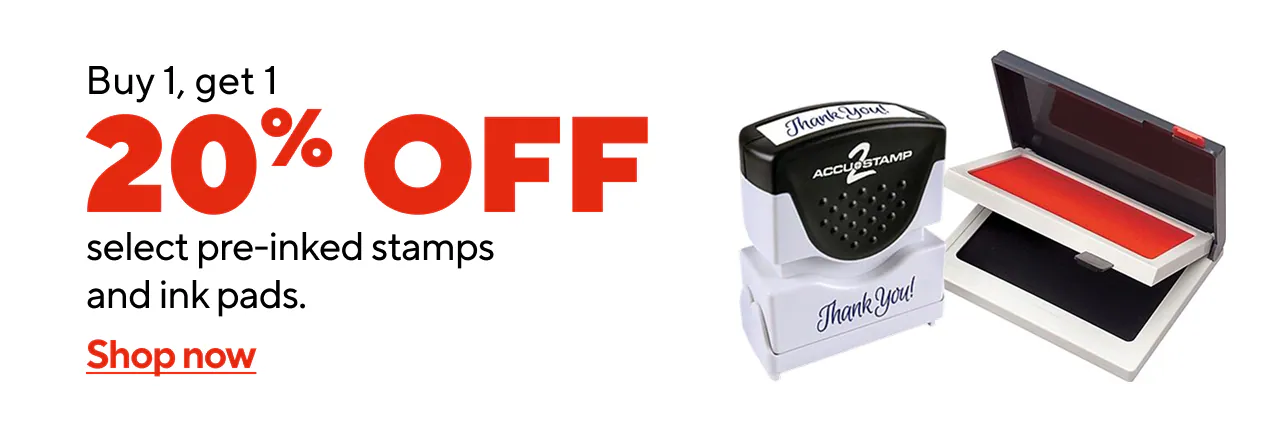 B1G1 20% off Stamps!