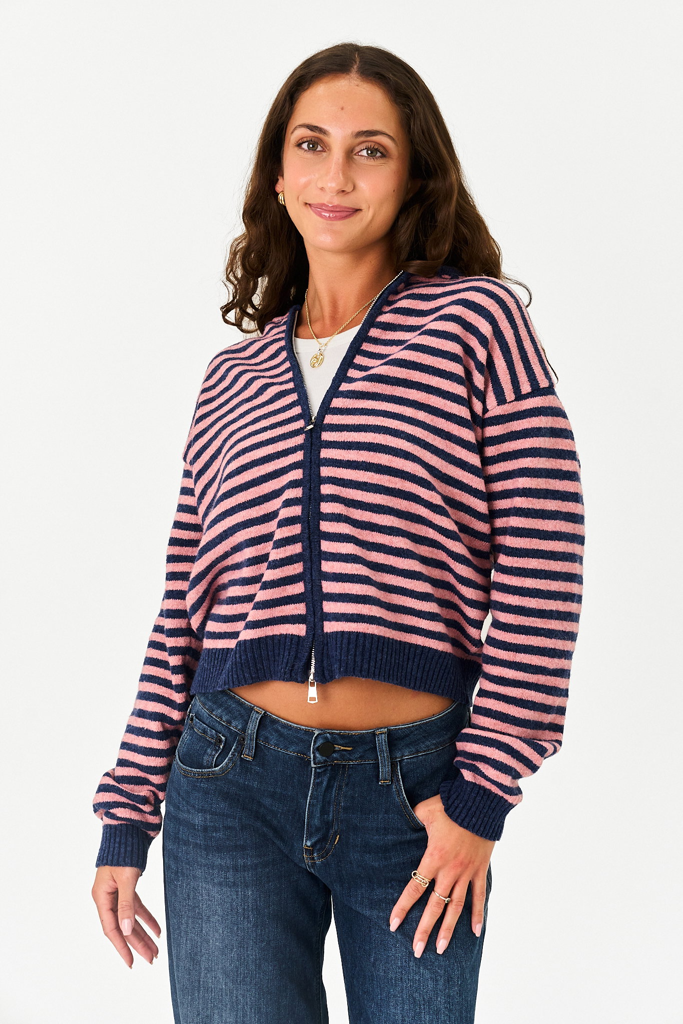 CHELSEA ZIP UP SWEATER
