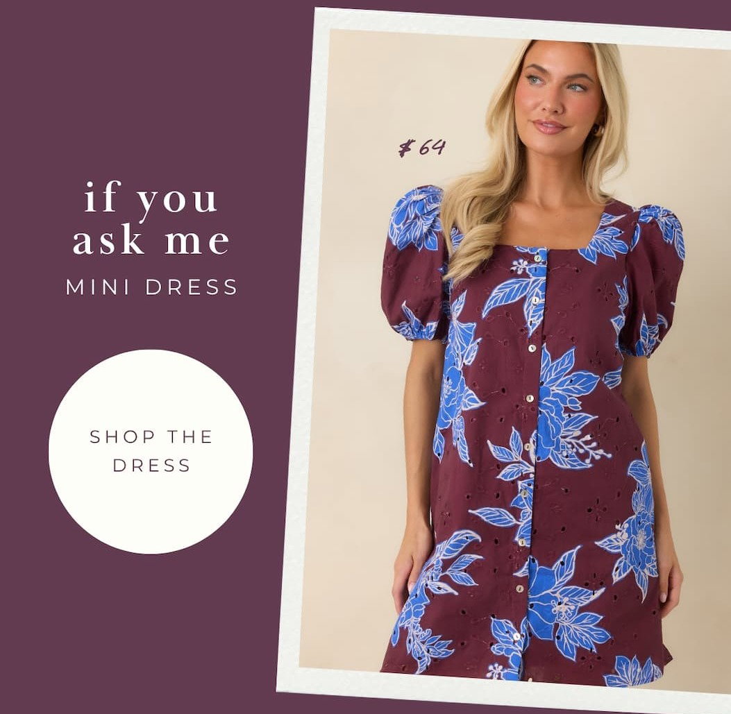 "If you ask me mini dress. Shop the dress."