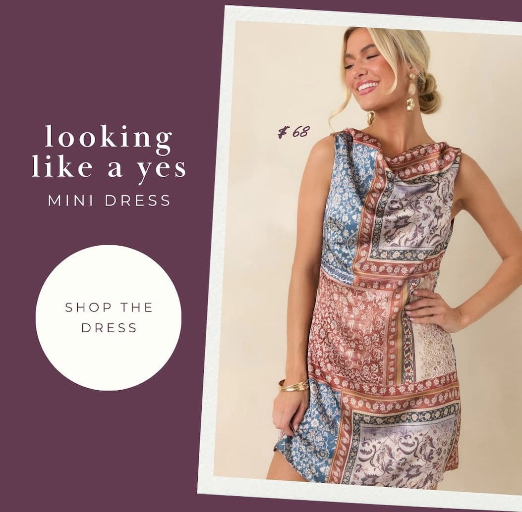 "Looking like a yes mini dress. Shop the dress."