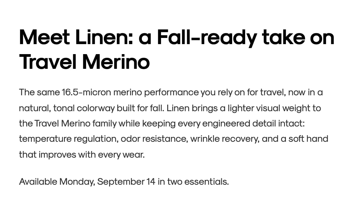 Introducing the Linen colorway for Travel Merino