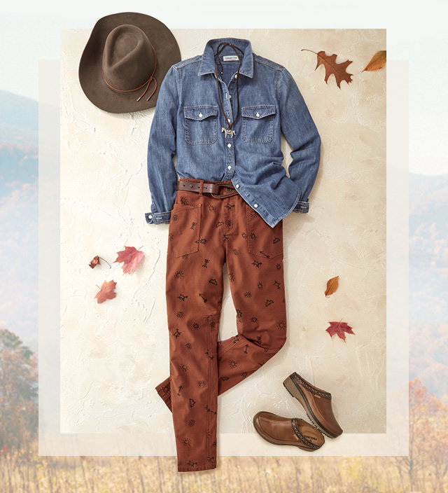 River Walk Denim Shirt outfit