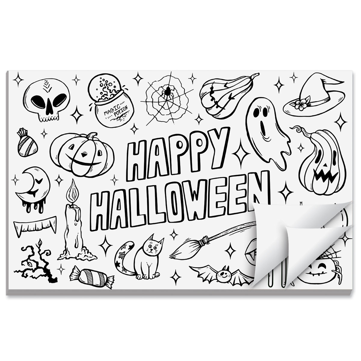 Image of Halloween & Thanksgiving Coloring Placemat Pad