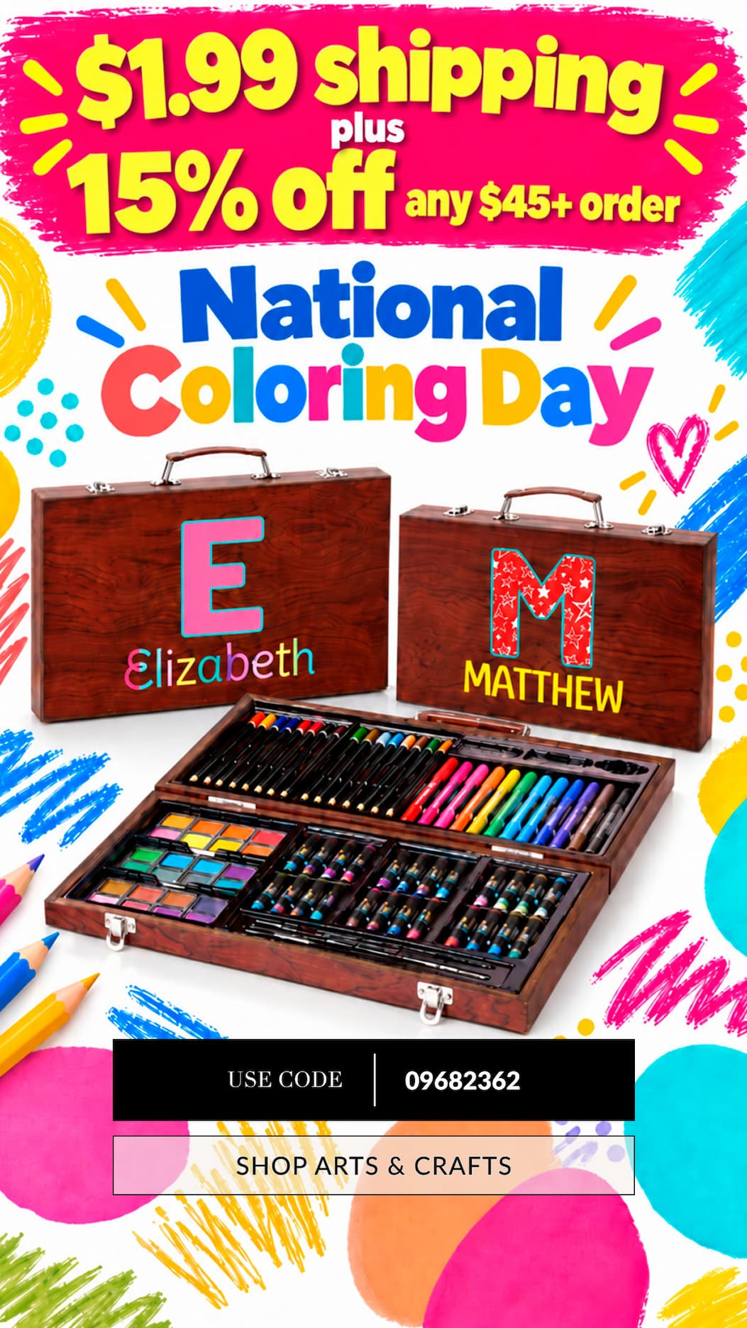 $1.99 Shipping Plus 15% Off Any order