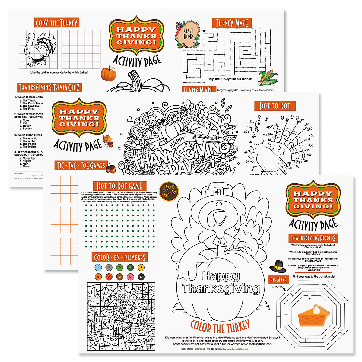Image of Thanksgiving Paper Placemats