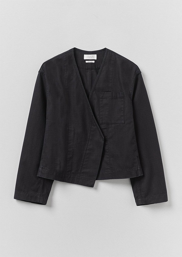 Cotton Twill Cropped Jacket