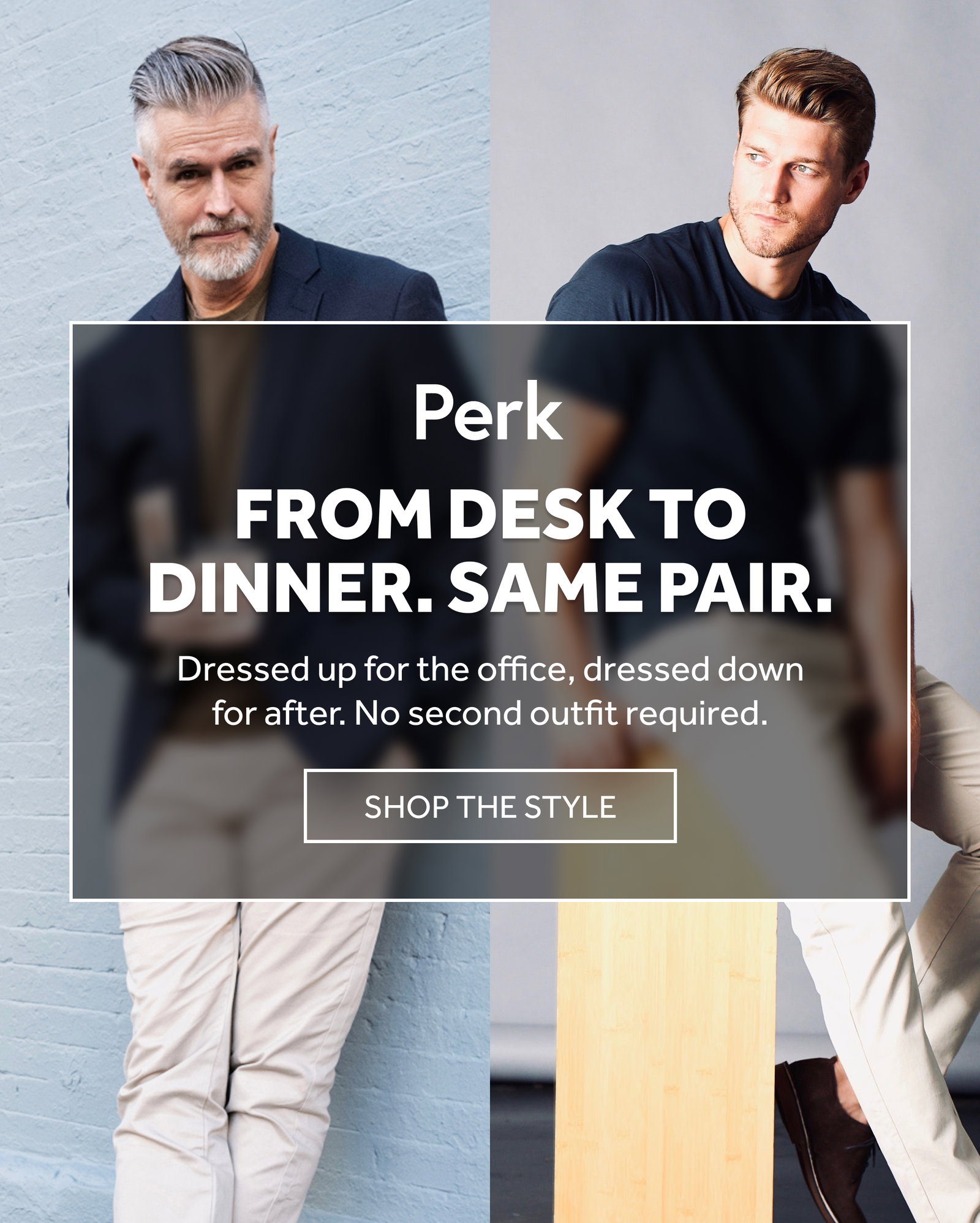 from desk to dinner. same pair.