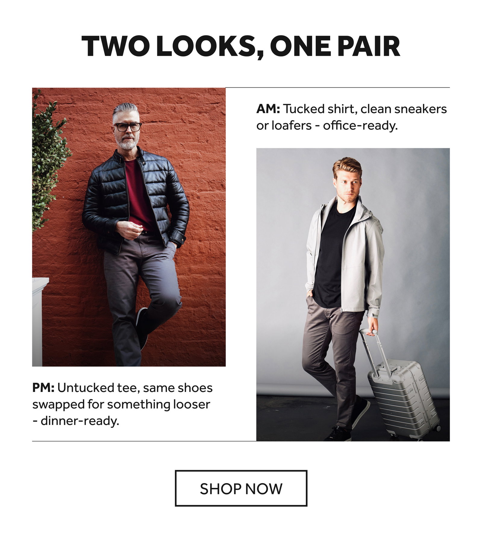 two looks, one pair