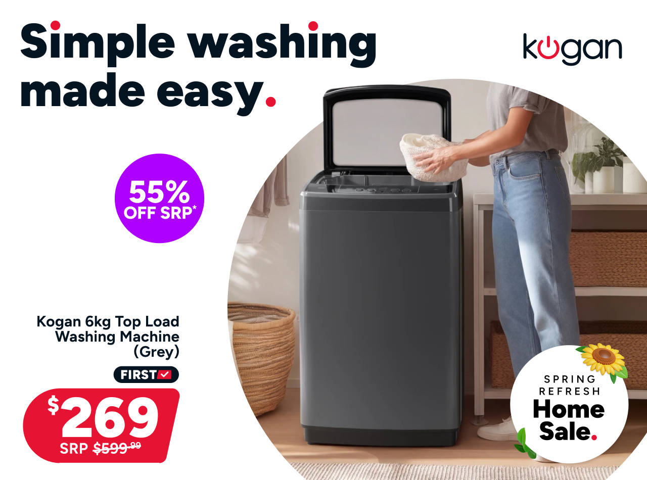 Kogan 6kg Top Load Washing Machine (Grey)