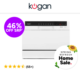 Kogan Benchtop Dishwasher (6 Place, White) Product Image