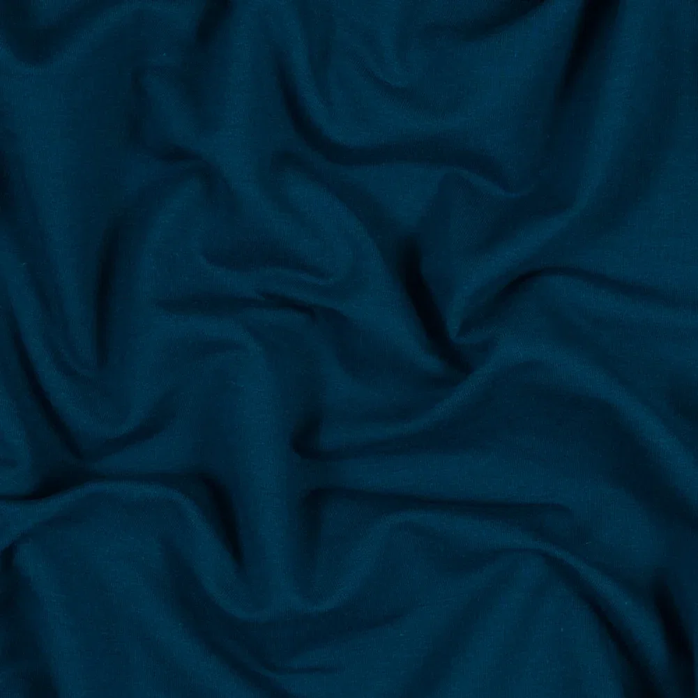Image of Bamboo Stretch French Terry - Moroccan Blue - Emei Collection