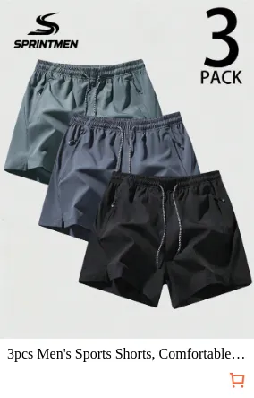 3pcs Men s Sports Shorts...