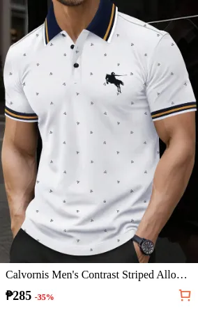 Calvornis Men s Contrast Striped...