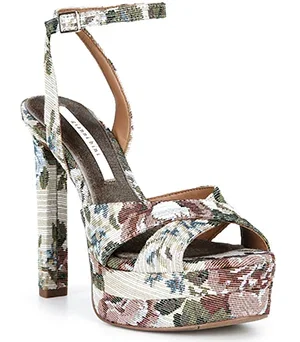 Gianni Bini® Kylee Floral Tapestry Ankle Strap Platform Dress Sandals, $129.99.    SHOP NOW