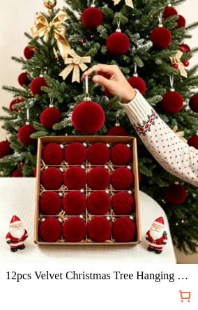 12pcs Velvet Christmas Tree...