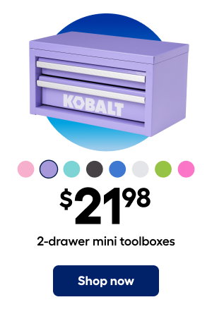 KOBALT $21.98 2-drawer mini toolboxes. Shop now