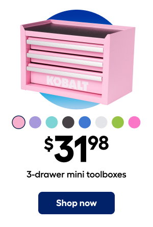 KOBALT $31.98 3-drawer mini toolboxes. Shop now