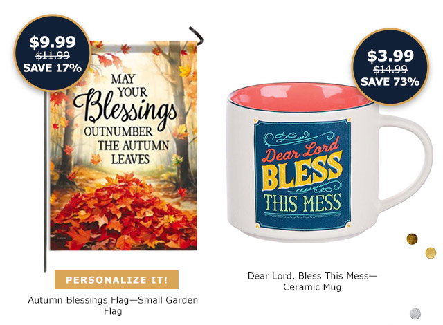 Autumn Blessings Flag | Dear Lord Bless this Mess Ceramic Mug