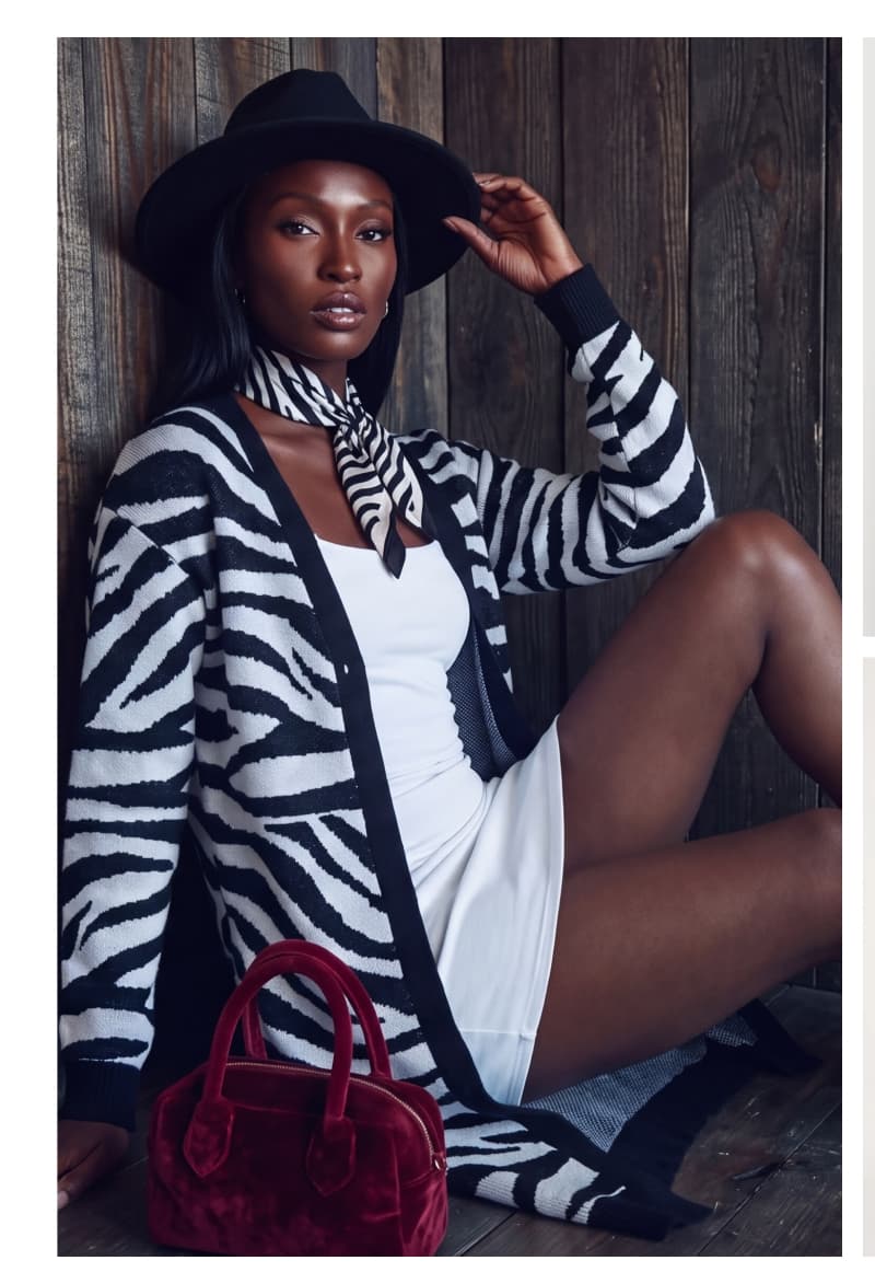 Shop Animal Print Open Front Long Cardigan