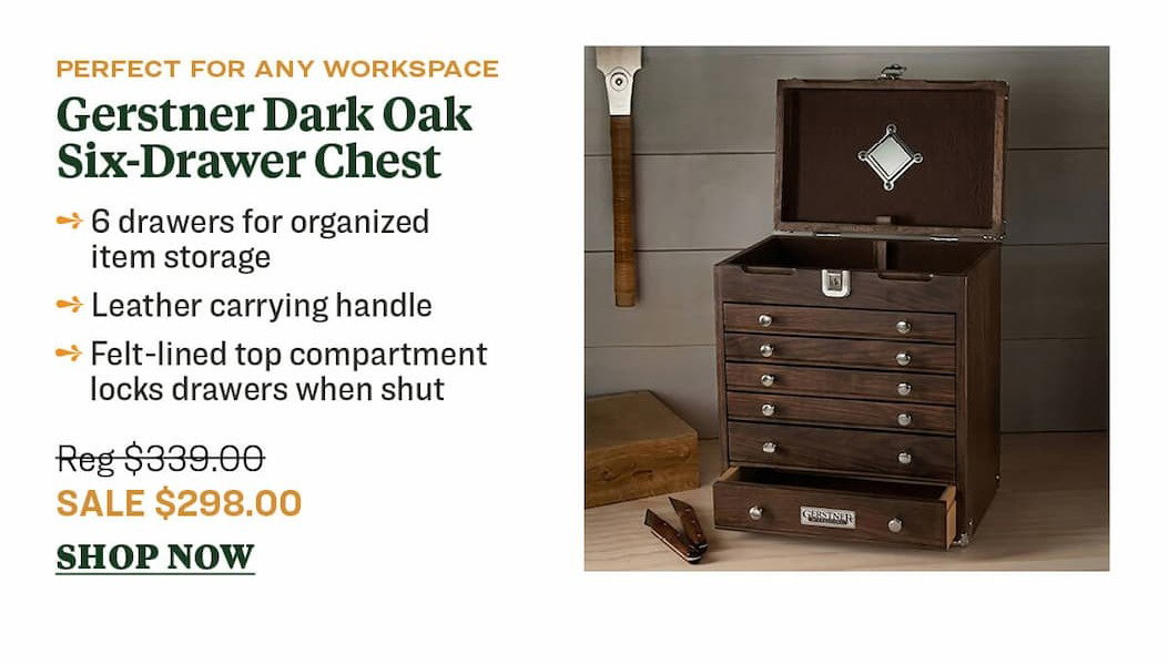 Gerstner International Dark Oak Six-Drawer Chest