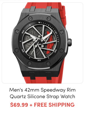 INV-69491 INVICTA Men's 42mm Speedway Rim Quartz Silicone Strap Watch – $69.99 + FREE SHIPPING