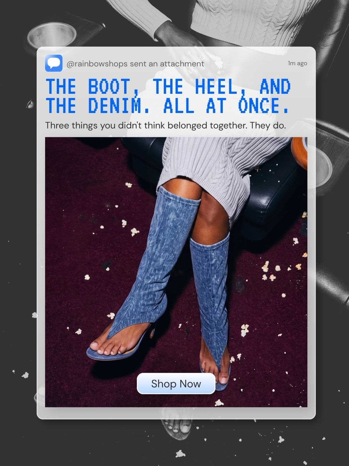 Shop Open Toe Thong Stiletto Knee High Heels