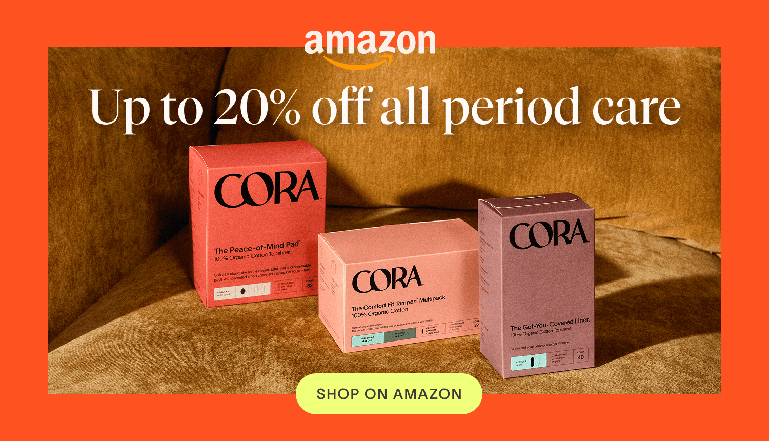 Up to 20% off all period care - Shop on Amazon