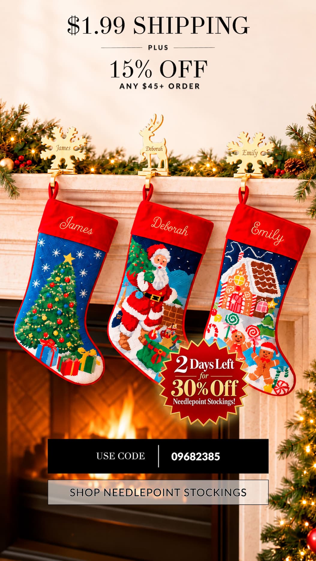 $1.99 Shipping Plus 15% Off Any $45+ order