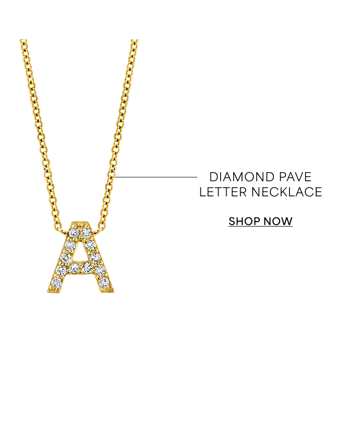 Diamond Pave Letter Necklace
