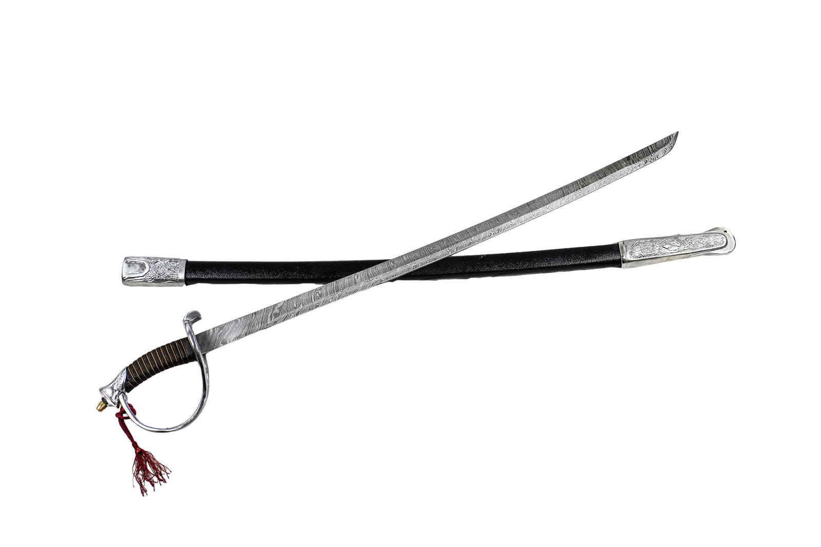 Pirate Cutlass — 32-inch · Damascus steel