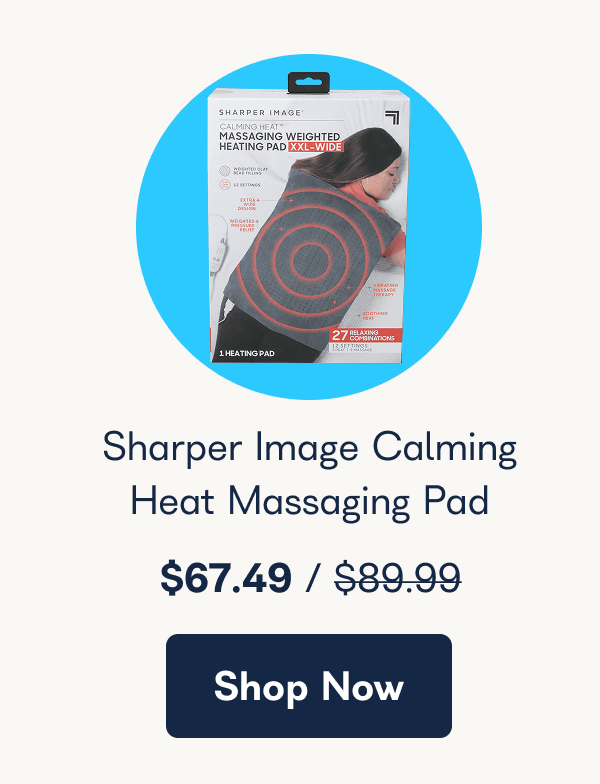 Sharper Image Calming Heat Massaging Pad. - Shop Now