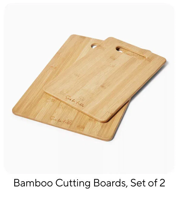 Sur la table Bamboo Cutting Boards, Set of 2