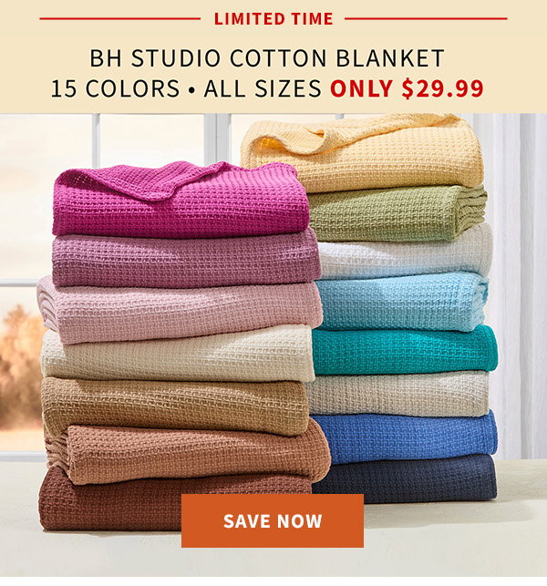 BH STUDIO COTTON BLANKET 29.99