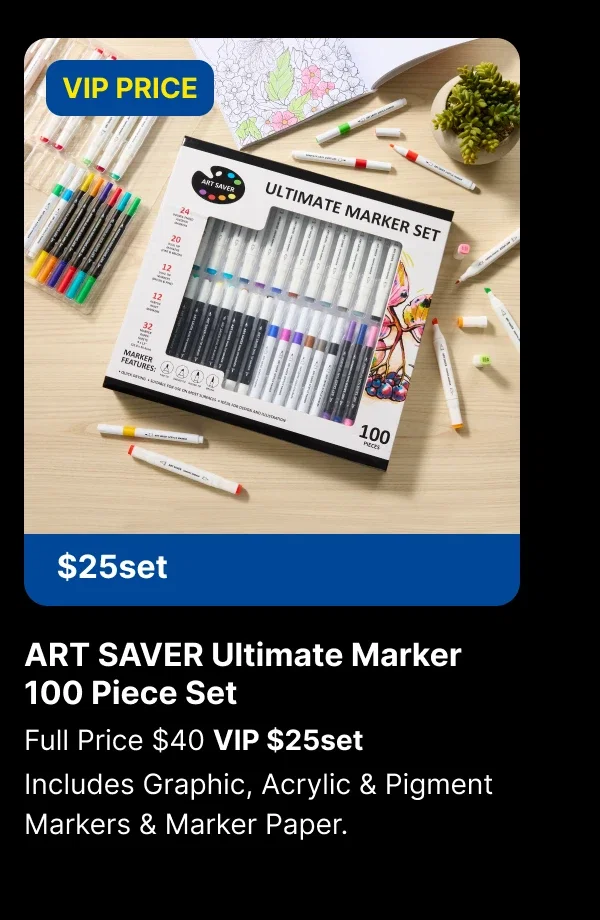 ART SAVER ULTIMATE MARKER SET 100 PIECE