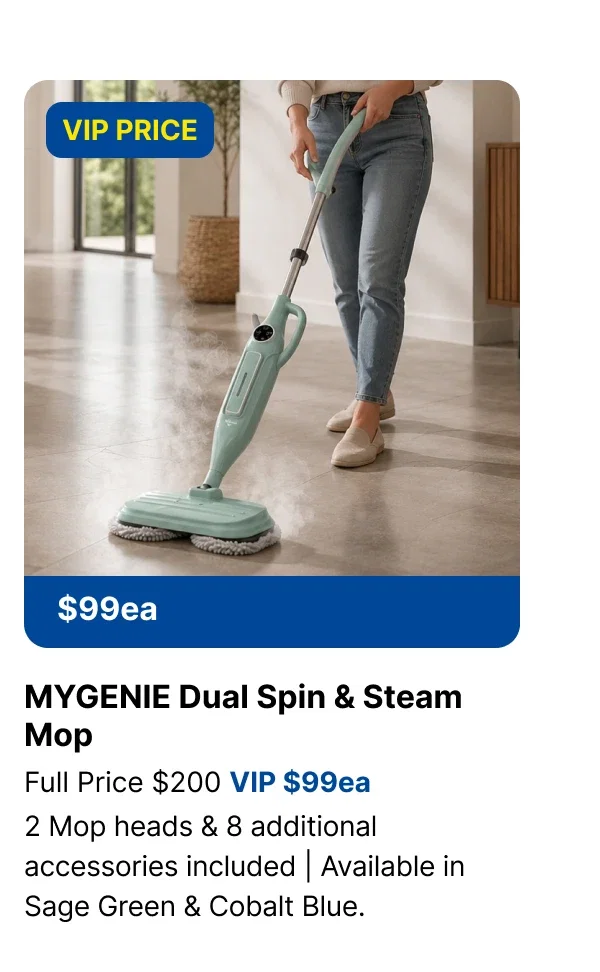 MYGENIE 8-IN-1 STEAM & SPIN MOP