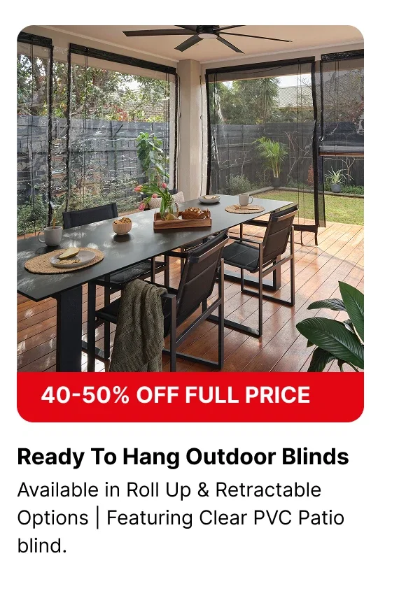 Ready to hang outdoor blinds