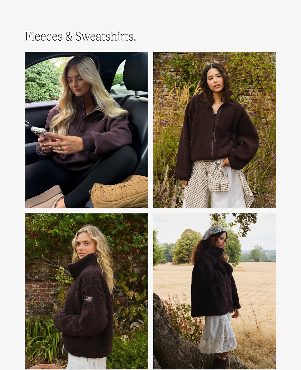 Fleeces & Sweatshirts.