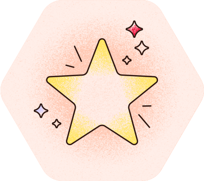 Illustration eines Sterns als Symbol für beliebte Bestseller und Empfehlungen.