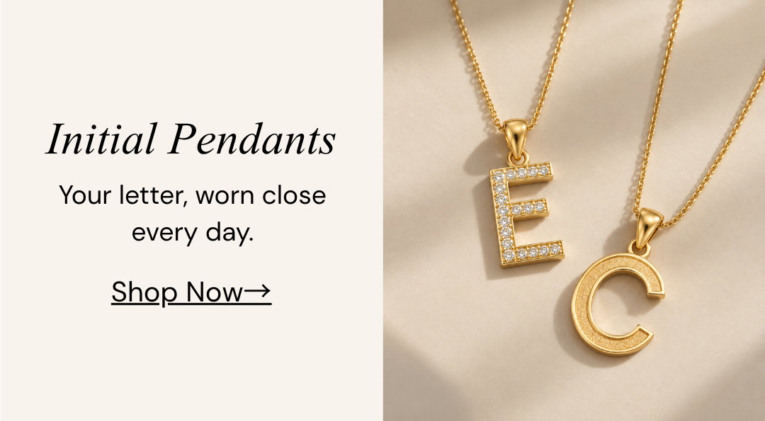 Initial Pendants.  Your letter, worn close every day.