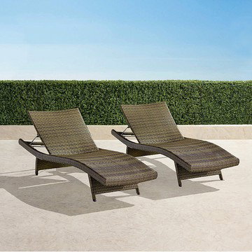 Balencia Bronze Chaise Lounges, Set of Two