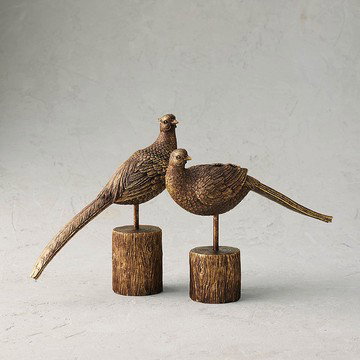 Gilded Pheasant, Set of Two