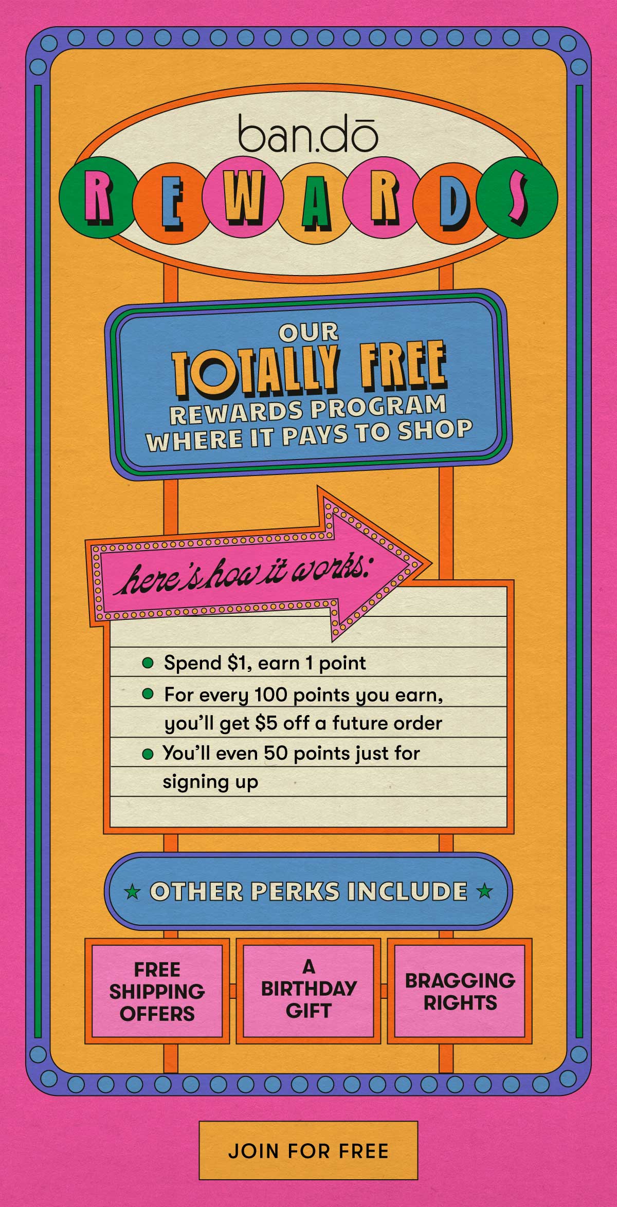 ban.do Rewards - Our totally free rewards program where it pays to shop