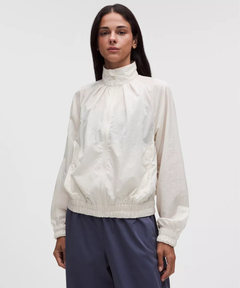 Lightweight Pleated Track Jacket
