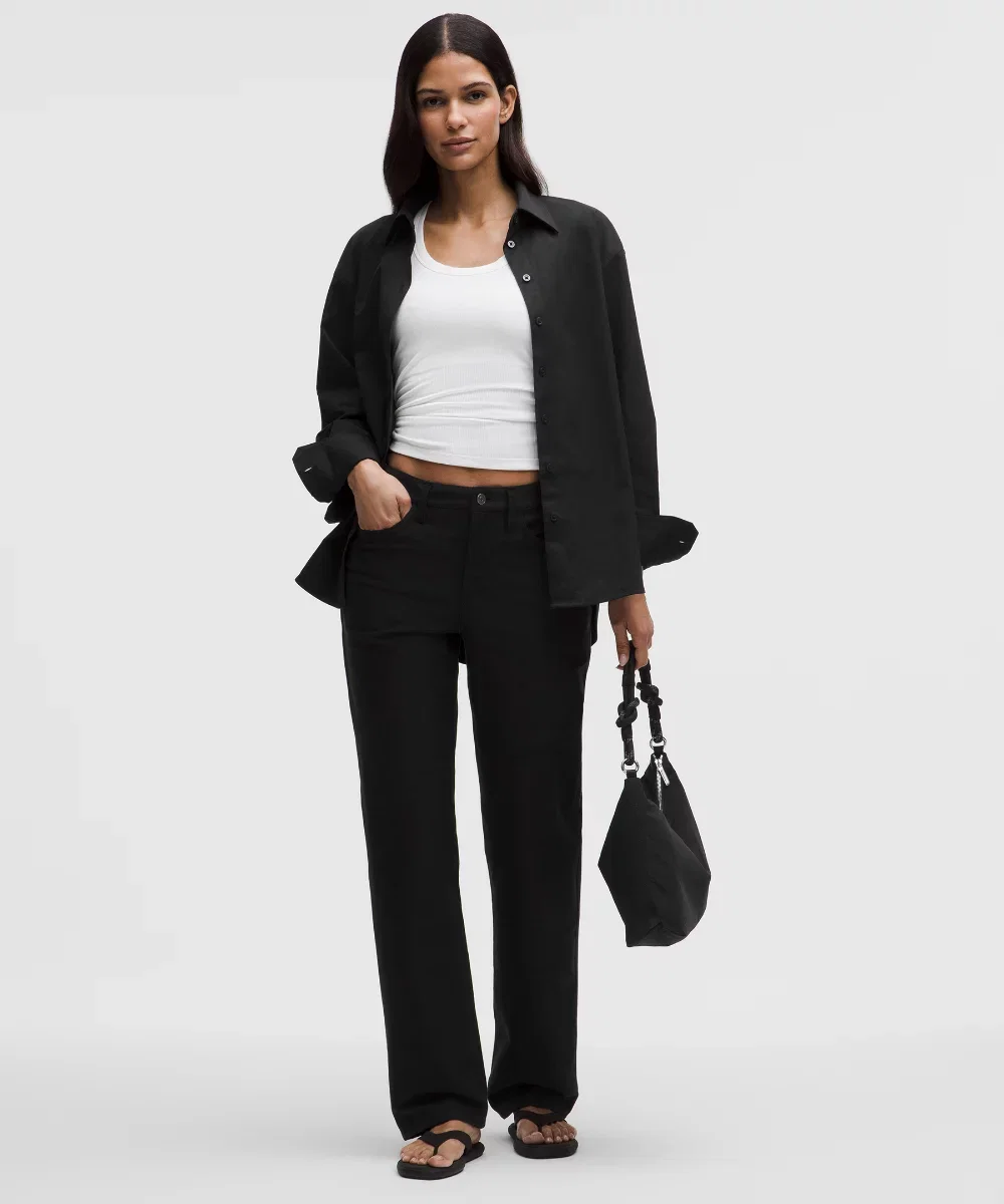 Woven Relaxed-Fit Button-Up Shirt
