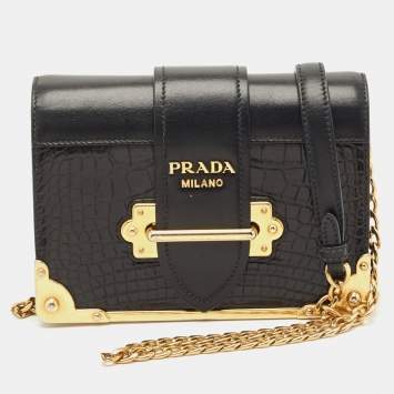 Black Crocodile and Leather Ca