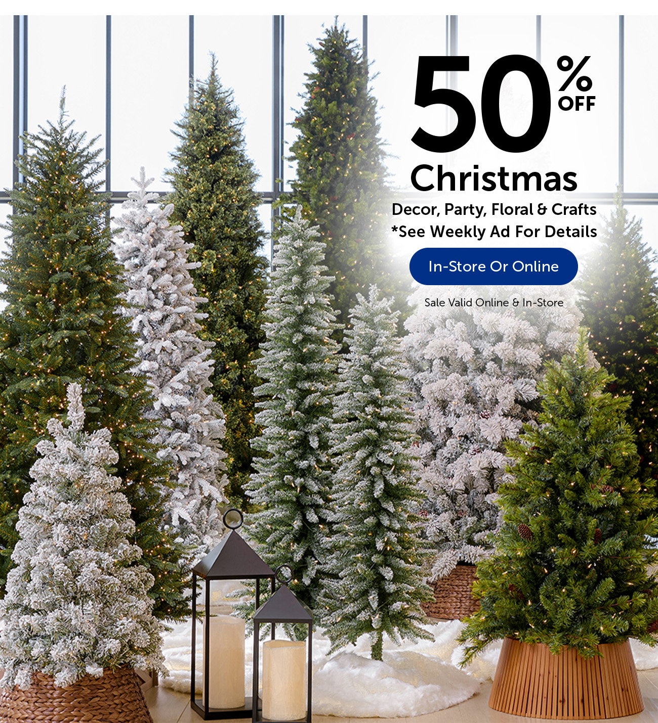 50% Off Christmas - Decor, Party, Floral & Crafts