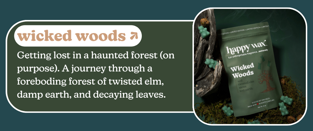 wicked woods: Getting lost in a haunted forest (on purpose). A journey through a foreboding forest of twisted elm, damp earth, and decaying leaves.
